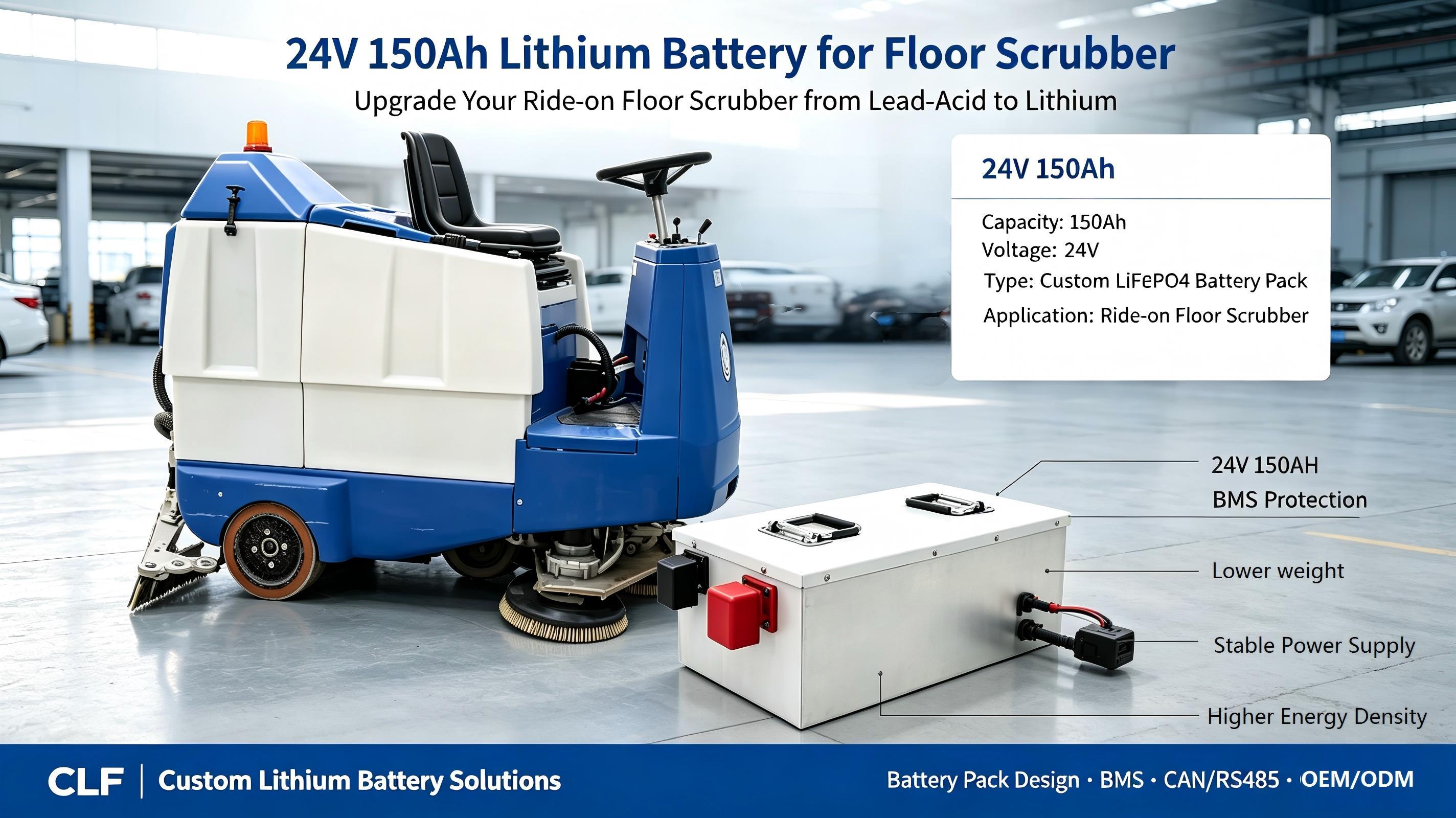 Dernière affaire concernant 24V 150Ah Lithium Battery for Industrial Floor Scrubbers