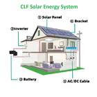 CLF Lifepo4 Lithium Battery Home Backup Solar Panel System 5KW Grid Tied 6kw 8kw 10kw