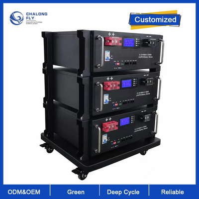 Customized Plug Type LiFePO4 Lithium Battery 24V 48V 51.2V 100Ah 150Ah 200Ah MPPT Controller