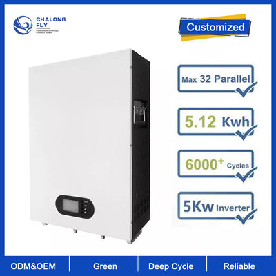 Capacité d'Ion Solar Battery Pack Home 5KWH de lithium d'ODM 48V 100AH d'OEM de batterie au lithium LiFePo4 pour le système énergétique de secours
