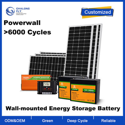 OEM ODM LiFePO4 batterie au lithium 1200W 24V Système d'énergie solaire avec stockage d'énergie résidentiel 100Ah