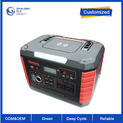 Paquets solaires de batterie au lithium de générateur d'alimentation d'énergie de la batterie au lithium d'ODM lifepo4 d'OEM 1000W pour le camping extérieur de rv EV