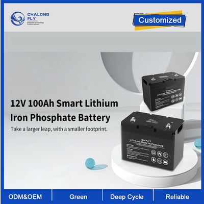 OEM ODM LiFePO4 batterie au lithium 12V 100Ah batterie au lithium Smart Deep Cycle batterie personnalisée batteries au lithium