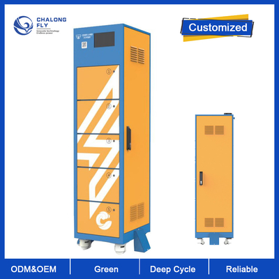 Échange de batterie de la batterie au lithium LiFePo4 48V 60V 72V permutant le Cabinet adapté aux besoins du client par station d'échange de batterie de puissance de 6600W 220V EV