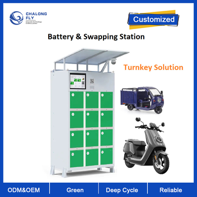 Batterie de Auto-remplissage extérieure intelligente permutant le Cabinet de station pour la batterie de pousse-pousse de moto de scooter d'E-vélo
