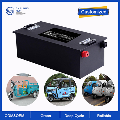LiFePO4 batterie au lithium 80AH 120AH 300AH personnalisée 48V 60V 76V 96V batterie au lithium-ion pour fauteuil roulant électrique / tricycle