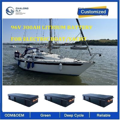 96V 300AH batterie au lithium marine avec IP67 étanche et boîtier en acier inoxydable pour bateaux électriques
