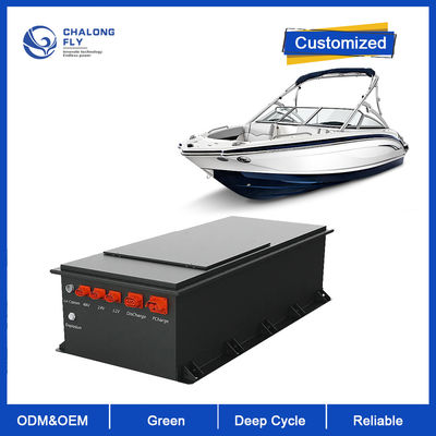 Batterie au lithium de bateau marin d'odm LiFePO4 d'oem de CLF 96V 300ah30KWh IP67 imperméable