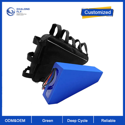 CLF Vente en gros 52V 60V 72V 20Ah 25Ah 30Ah 35Ah Batterie lithium-ion triangulaire Cylindrique pour vélo électrique