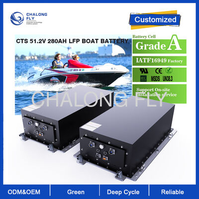 51.2V 280AH Lifepo4 batterie IP67 étanche à l'eau batterie au lithium marine avec 6000 cycles pour bateau électrique