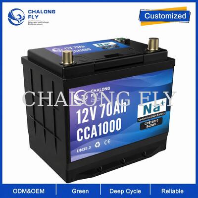 Batterie de voiture sodium-ion 12V 70Ah 1000CCA pour voitures particulières et flottes urbaines