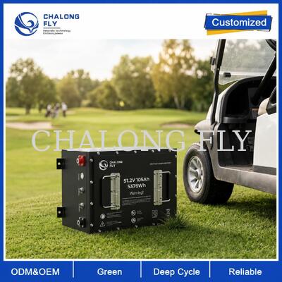 Batterie de panier de golf LiFePO4 haute tension de 48V 105Ah et 160Ah pour charges lourdes et escalade de colline