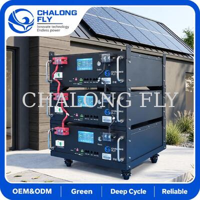 51.2V 5kWh 10kWh batterie LiFePO4 montée sur un rack pour le stockage d'énergie solaire résidentielle